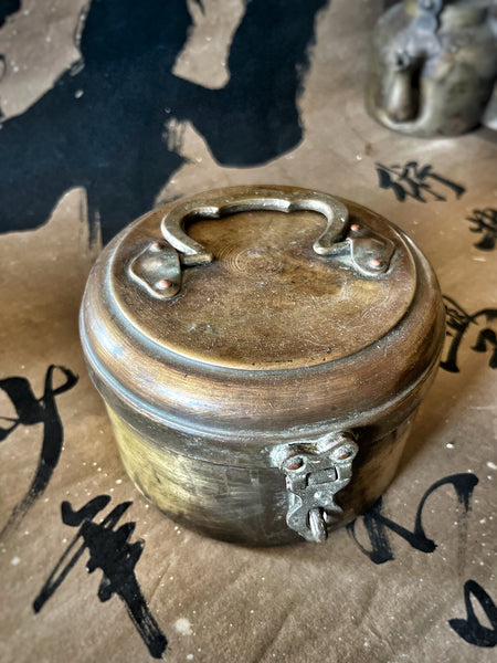 Antique Indian Brass Chapati Box – IND 22