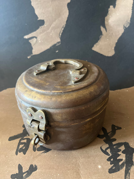Indian Brass Spice or Betel Nut Box - IND 23