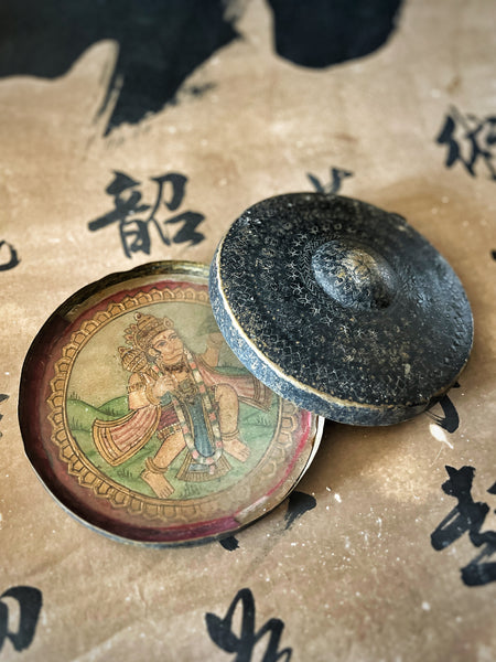 Indian Hanuman Miniature Round Box - IND 32