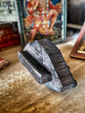 Antique Indian Wooden Block Stamp — Floral Motif (ref)