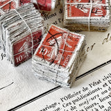 100 Identical French Stamps - DARK ORANGE (2803-D4)