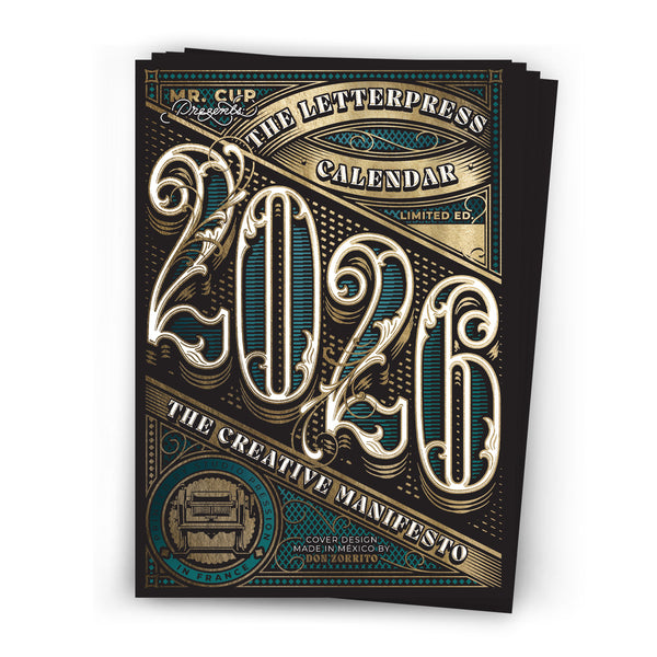 PRE-ORDER 2026 LETTERPRESS CALENDAR - DARK edition