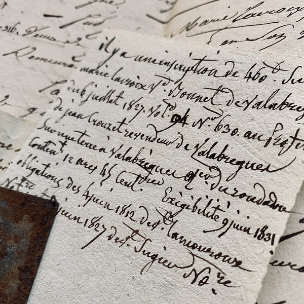 Set of 5 1800's notarial documents (1202-06)