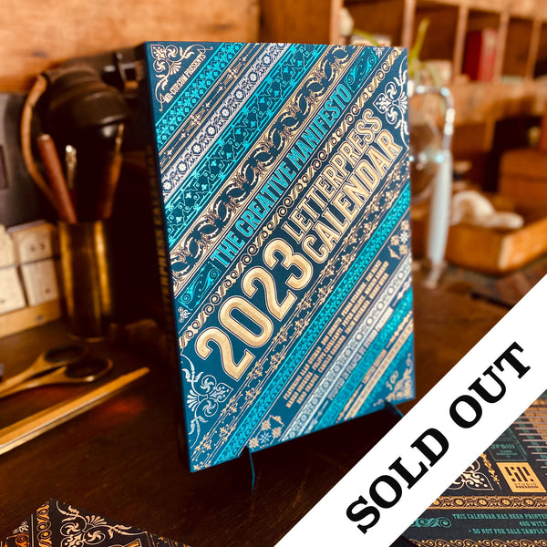 2023 LETTERPRESS CALENDAR - Blue edition