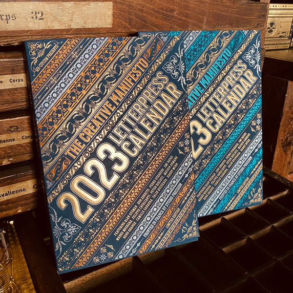 2023 LETTERPRESS CALENDAR - Blue & Copper
