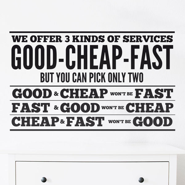 Good Cheap Fast - MR CUP