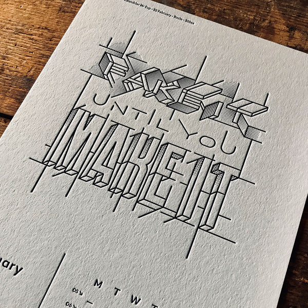 2017 letterpress calendar Artist's proof 02 - MR CUP