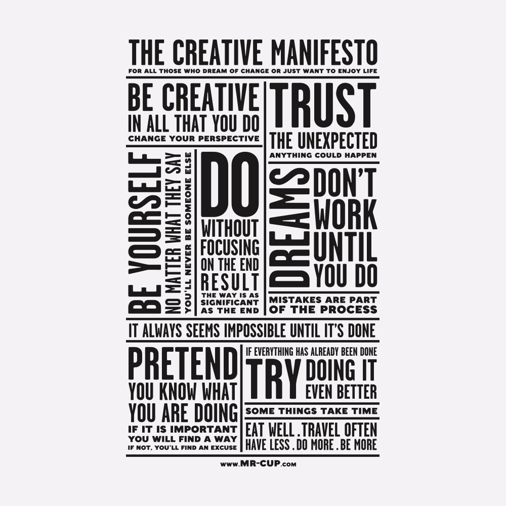 Creative manifesto - MR CUP